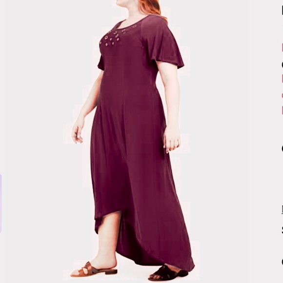 HIGH LOW HEM GROMMET DRESS - Picture 4 of 4